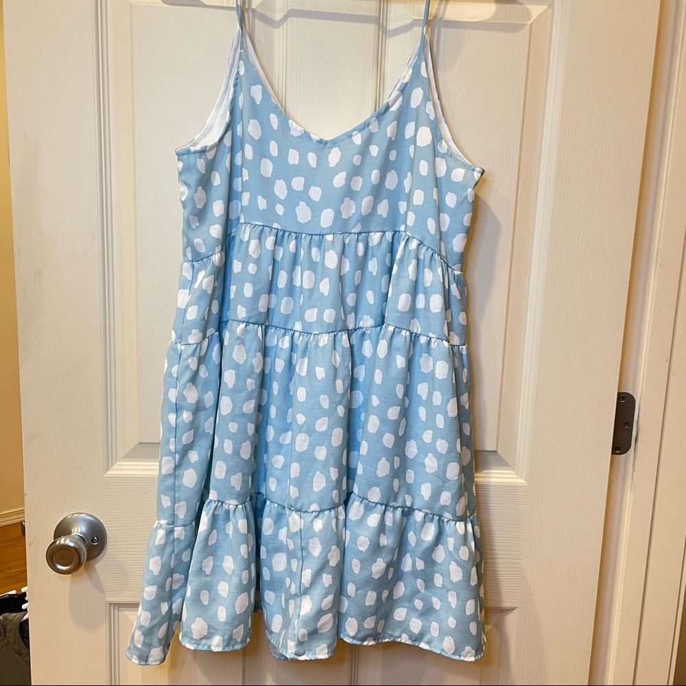 Blue Polka Dot Summertime Dress